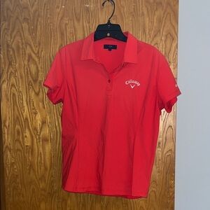 Callaway Odyssey NWOT Bright Red Golf Polo size Large